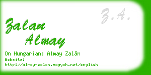 zalan almay business card